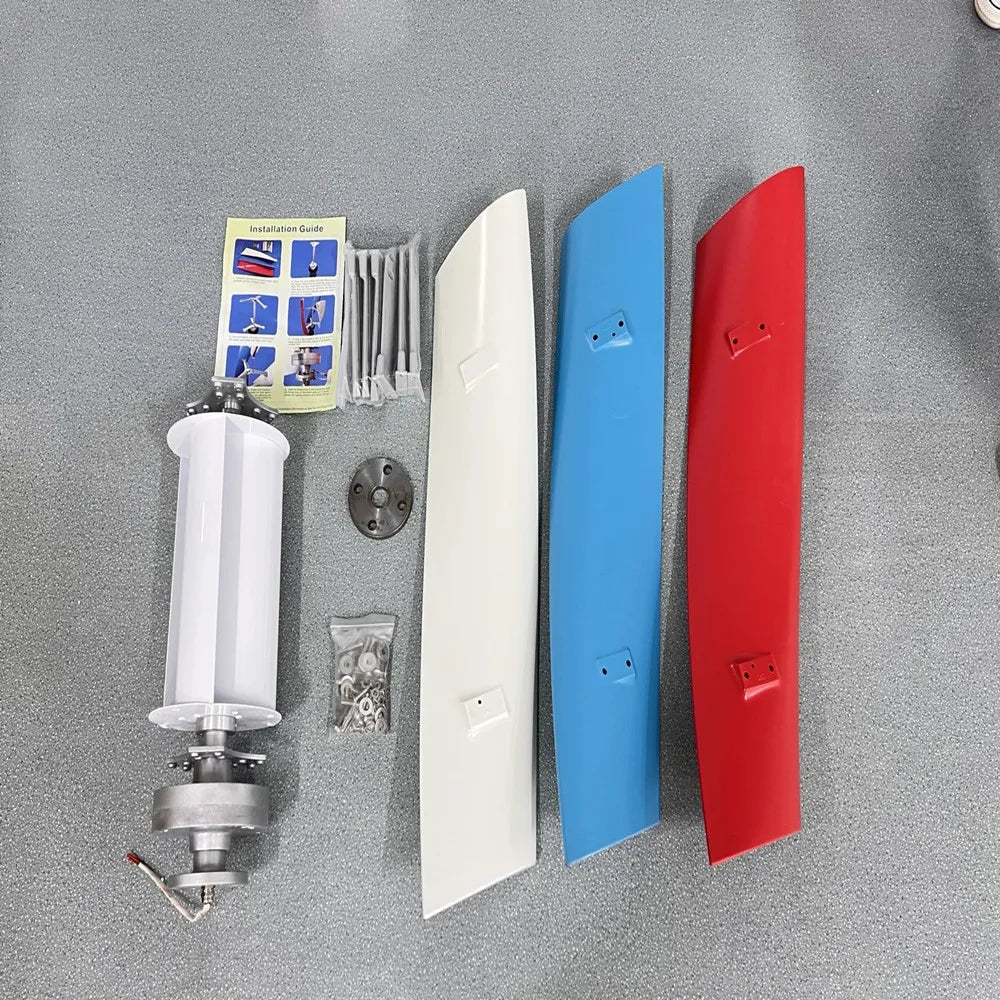 Windmills Inner Air Duct Vertical Axis Small Wind Turbine Generator 1000W 800W 600W 12V 24V 48V alternative with MPPTController by 54 Energy - Renewable Energy Store