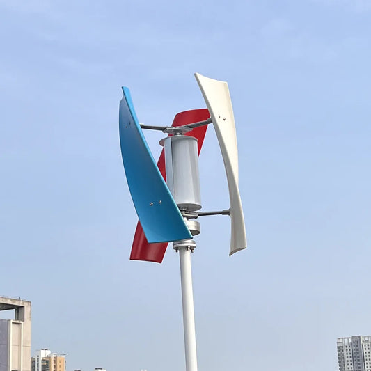 Windmills Inner Air Duct Vertical Axis Small Wind Turbine Generator 1000W 800W 600W 12V 24V 48V alternative with MPPTController by 54 Energy - Renewable Energy Store