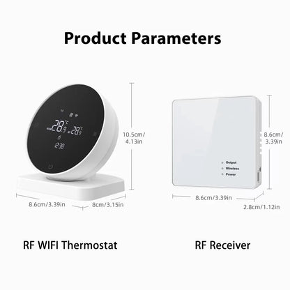 Wireless WiFi Thermostat for Gas Boiler Heating Tuya Battery RF Wireless Receiver Temperature Controller Alice Google Home by 54 Energy - Renewable Energy Store