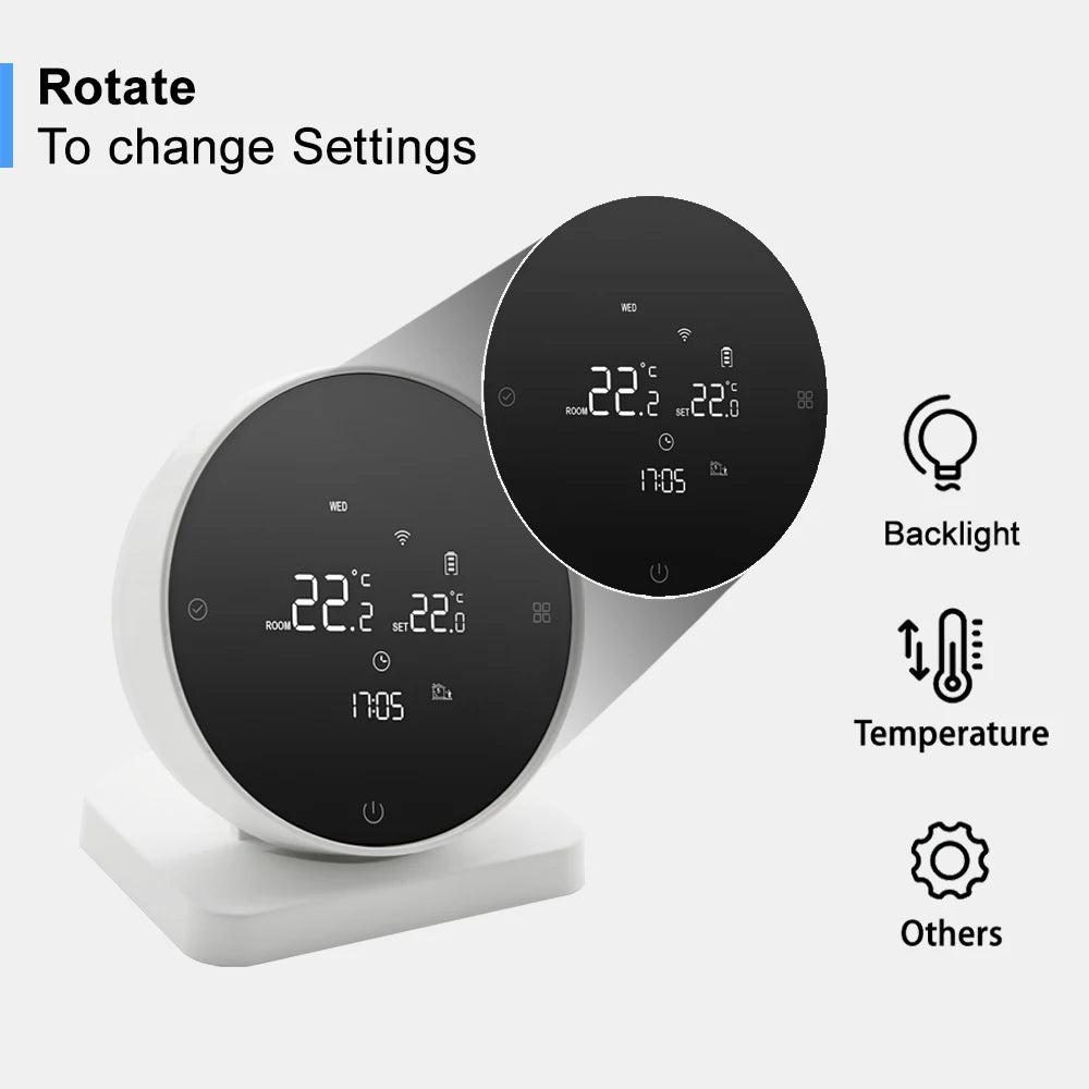 Wireless WiFi Thermostat for Gas Boiler Heating Tuya Battery RF Wireless Receiver Temperature Controller Alice Google Home by 54 Energy - Renewable Energy Store