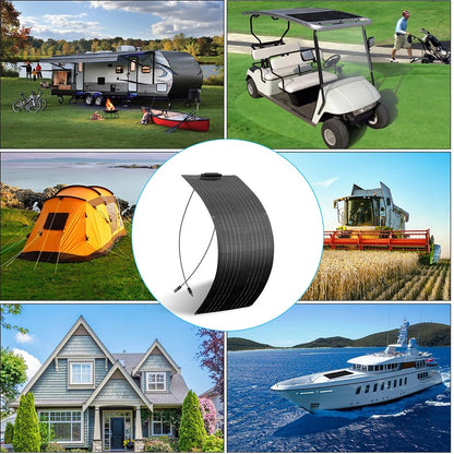 Wuzeck 50w Flexible Solar Panel Kit 12v 100w Pv Solar Module Kit 24v Solar Cell Home Outdoor Car Boat Battery Camping Solarpanel by 54 Energy - Renewable Energy Store