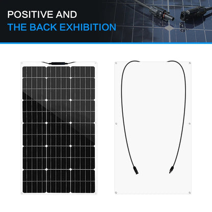 Wuzeck Flexible Solar Panel 500w 400w 300w 200w 100w Mono Solar Pate 18v Photovoltaic Module Off Grid Power For Rvs Boat Caravan by 54 Energy - Renewable Energy Store