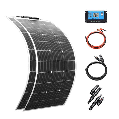 Wuzeck Flexible Solar Panel 500w 400w 300w 200w 100w Mono Solar Pate 18v Photovoltaic Module Off Grid Power For Rvs Boat Caravan by 54 Energy - Renewable Energy Store