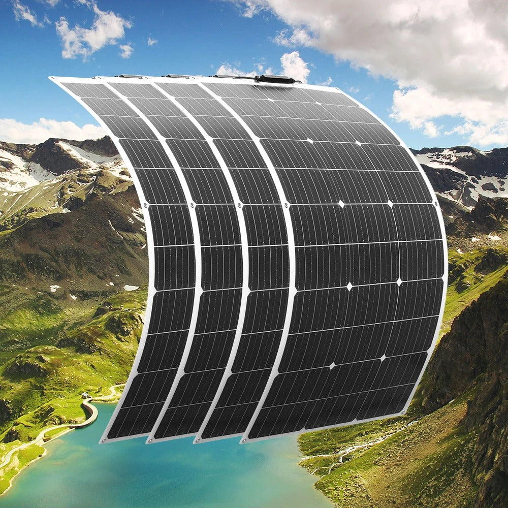 Wuzeck Flexible Solar Panel 500w 400w 300w 200w 100w Mono Solar Pate 18v Photovoltaic Module Off Grid Power For Rvs Boat Caravan by 54 Energy - Renewable Energy Store