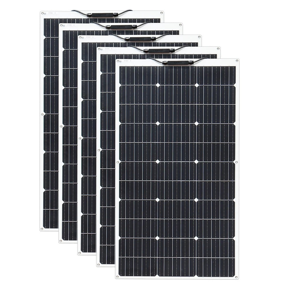 Wuzeck Flexible Solar Panel 500w 400w 300w 200w 100w Mono Solar Pate 18v Photovoltaic Module Off Grid Power For Rvs Boat Caravan by 54 Energy - Renewable Energy Store