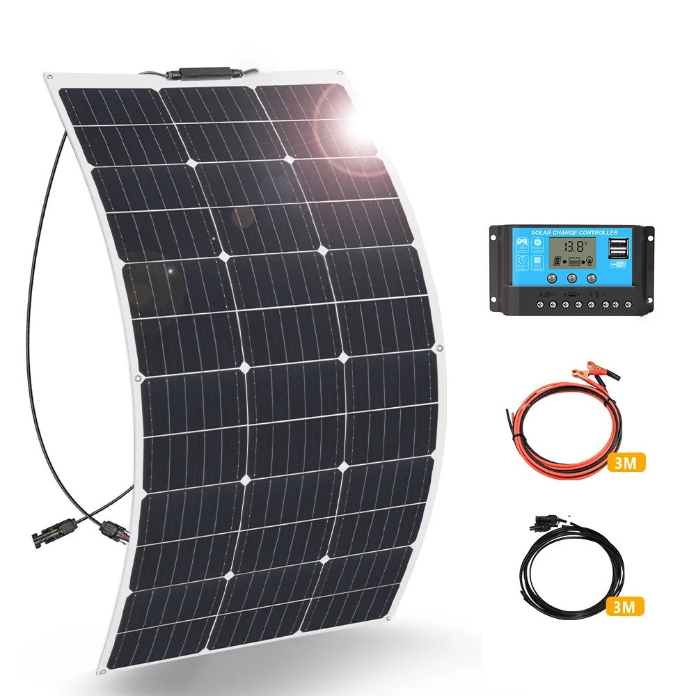 Wuzeck Flexible Solar Panels 1-10pcs 100w Mono Solar Panel Cells 200w 300w 400w - 1000w Power For 12v Battery Rvs Boat Home Car by 54 Energy - Renewable Energy Store