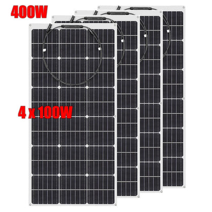 Wuzeck Flexible Solar Panels 1-10pcs 100w Mono Solar Panel Cells 200w 300w 400w - 1000w Power For 12v Battery Rvs Boat Home Car by 54 Energy - Renewable Energy Store