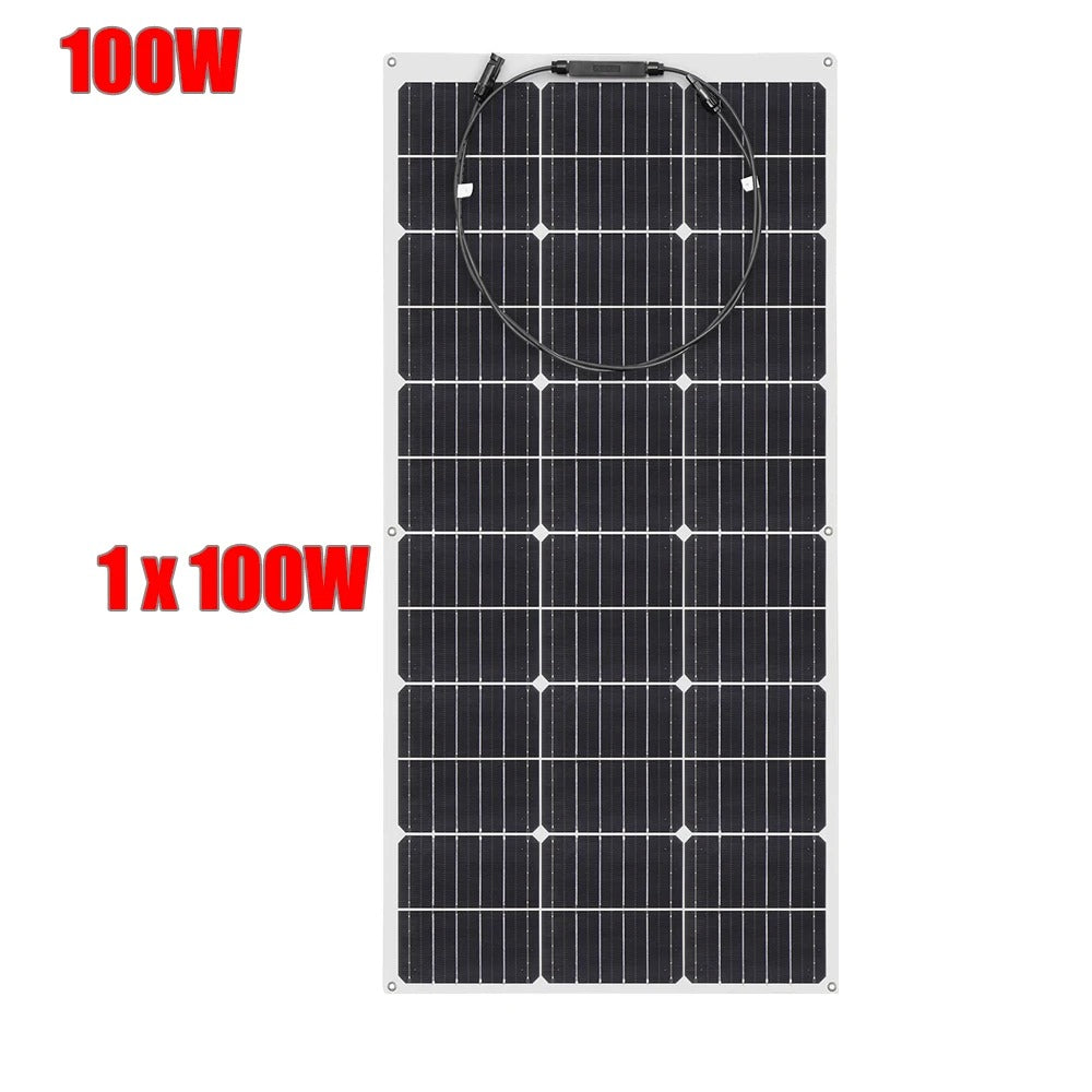 Wuzeck Flexible Solar Panels 1-10pcs 100w Mono Solar Panel Cells 200w 300w 400w - 1000w Power For 12v Battery Rvs Boat Home Car by 54 Energy - Renewable Energy Store
