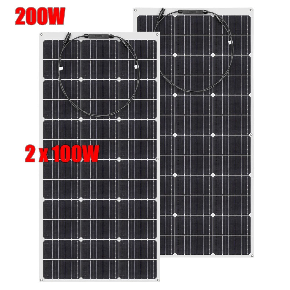 Wuzeck Flexible Solar Panels 1-10pcs 100w Mono Solar Panel Cells 200w 300w 400w - 1000w Power For 12v Battery Rvs Boat Home Car by 54 Energy - Renewable Energy Store