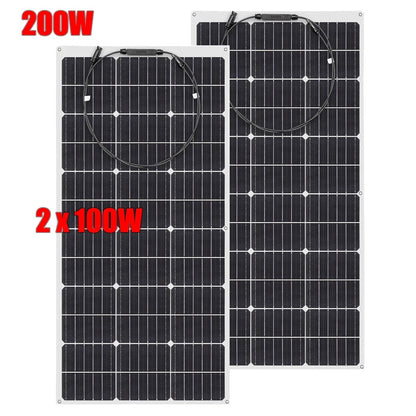 Wuzeck Flexible Solar Panels 1-10pcs 100w Mono Solar Panel Cells 200w 300w 400w - 1000w Power For 12v Battery Rvs Boat Home Car by 54 Energy - Renewable Energy Store