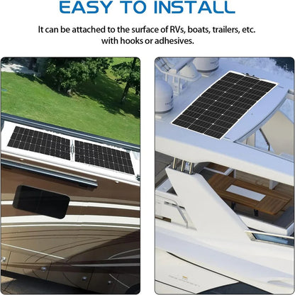 Wuzeck Flexible Solar Panels 1-10pcs 100w Mono Solar Panel Cells 200w 300w 400w - 1000w Power For 12v Battery Rvs Boat Home Car by 54 Energy - Renewable Energy Store
