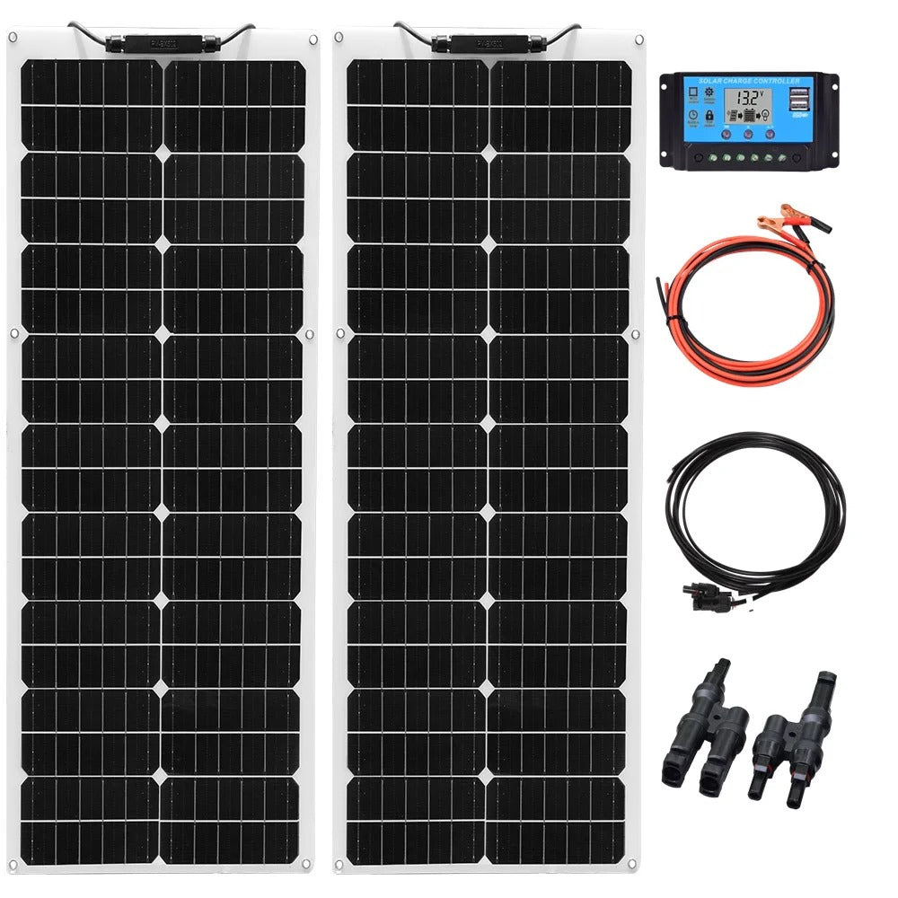 Wuzeck 50w Flexible Solar Panel Kit 12v 100w Pv Solar Module Kit 24v Solar Cell Home Outdoor Car Boat Battery Camping Solarpanel