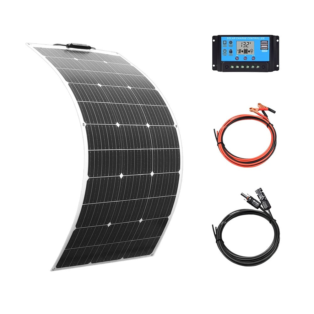 Wuzeck Flexible Solar Panel 500w 400w 300w 200w 100w Mono Solar Pate 18v Photovoltaic Module Off Grid Power For Rvs Boat Caravan by 54 Energy - Renewable Energy Store