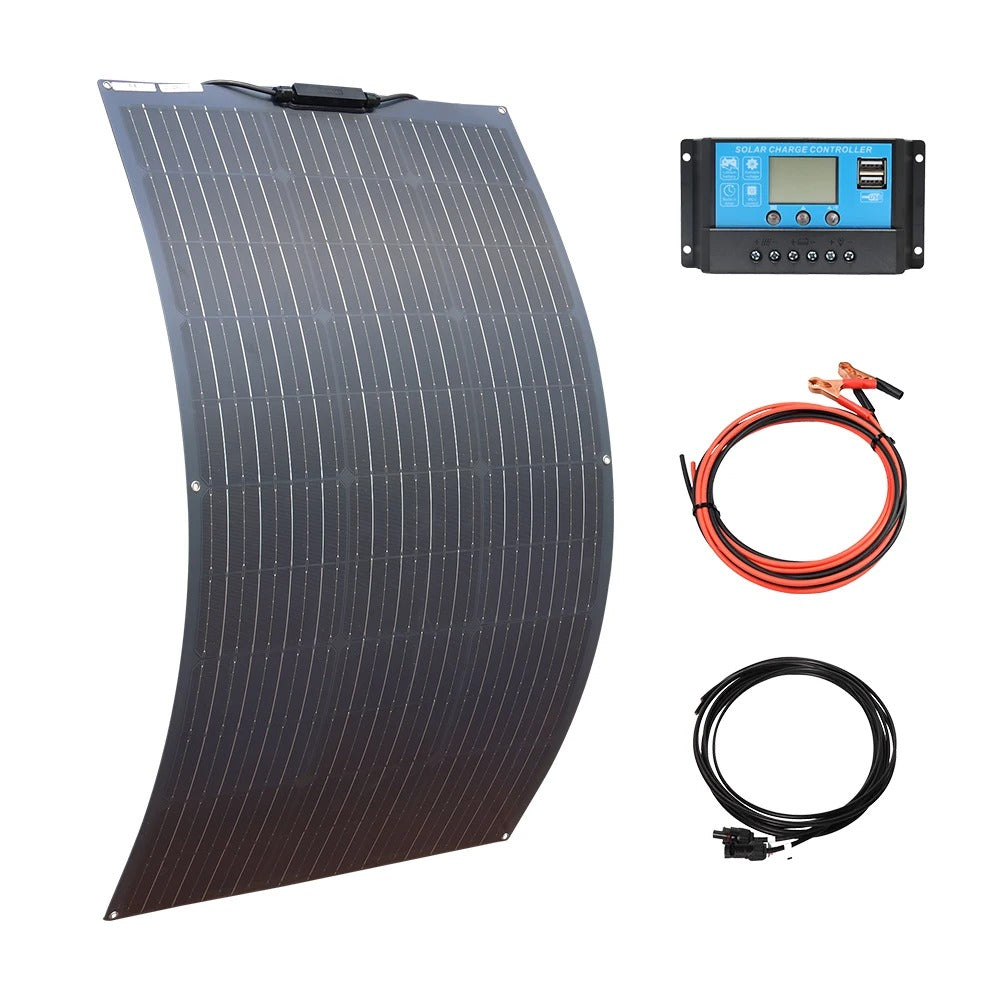 Wuzeck Flexible Solar Panel 500w 400w 300w 200w 100w Mono Solar Pate 18v Photovoltaic Module Off Grid Power For Rvs Boat Caravan by 54 Energy - Renewable Energy Store