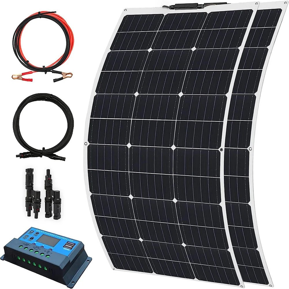 Wuzeck Flexible Solar Panel 500w 400w 300w 200w 100w Panel Solar Lightweight Power For Rvs Boat Caravan Home Camper Trailer