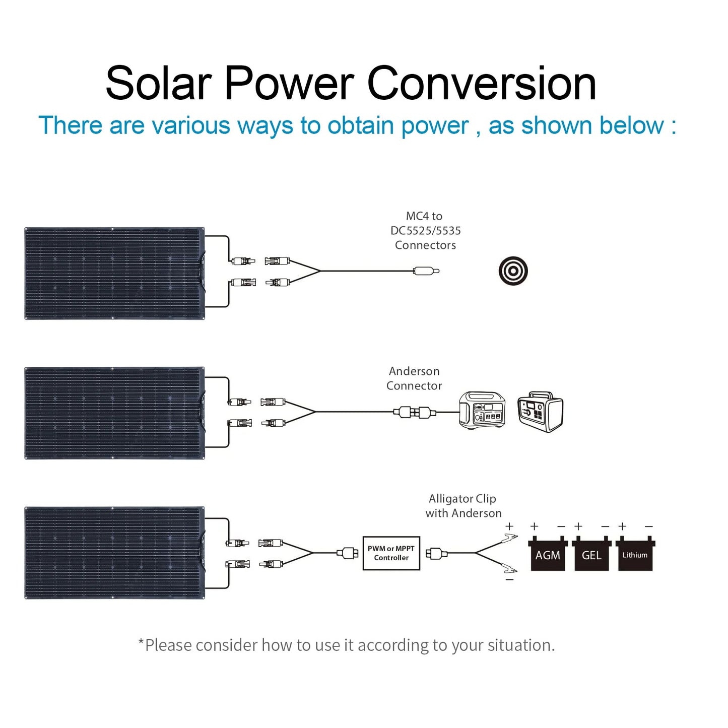 Wuzeck Flexible Solar Panel 100w 200w 300w 400w 500w 12v Solar Panel Kit Monocrystalline 12v 24v Controller Solar Cable Pv Cell