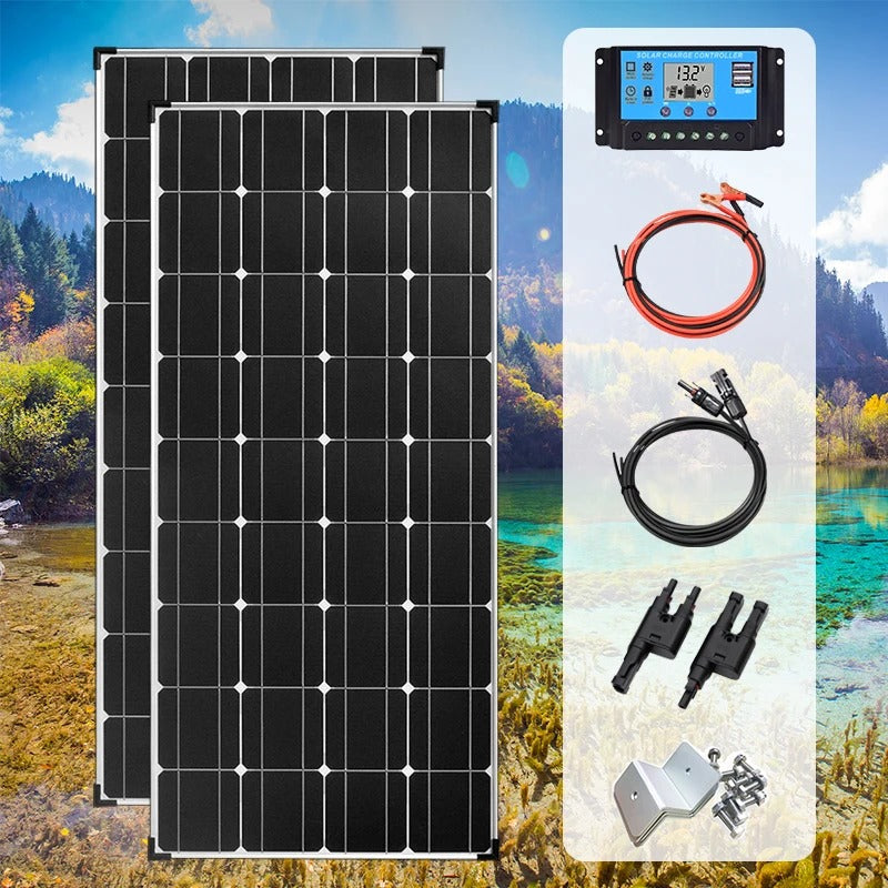 Wuzeck Solar Panel Kit 12v 120w 240w 18v Pv Module Powerful Solar Panels Solar Energy Off Grid Power For Boat Rvs Cabin Battery