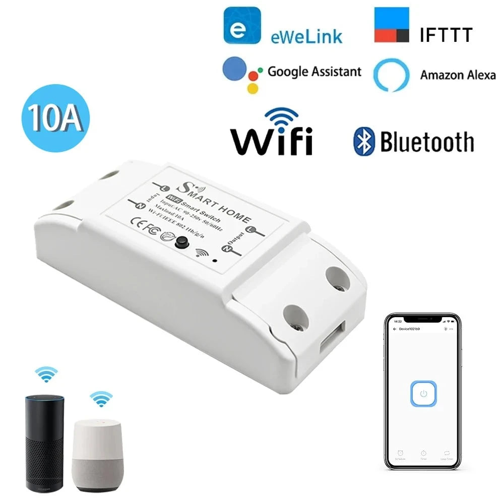 eWeLink Mine WiFi 10A Smart Switch Breaker Module Wireless Remote Switch Alexa Google Home by eWeLink APP Remote Voice Control by 54 Energy - Renewable Energy Store