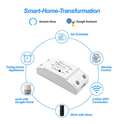 eWeLink Mine WiFi 10A Smart Switch Breaker Module Wireless Remote Switch Alexa Google Home by eWeLink APP Remote Voice Control by 54 Energy - Renewable Energy Store