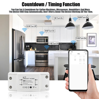 eWeLink Mine WiFi 10A Smart Switch Breaker Module Wireless Remote Switch Alexa Google Home by eWeLink APP Remote Voice Control by 54 Energy - Renewable Energy Store