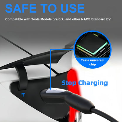 feyree 32A 7KW 1Phase Type2 to TS-NACS Socket 16A 3.5KW EV Charger Cable 5m for Tesla Model 3 Y X S for Public Charging Station by 54 Energy - Renewable Energy Store
