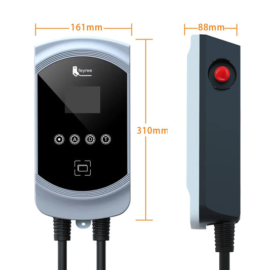 feyree 50A 12KW 1Phase EV Charger Type1 Cable J1772 Cord 40A 9.6KW 32A 7.6KW EVSE Wallbox Charging Station for Electric Vehicle by 54 Energy - Renewable Energy Store