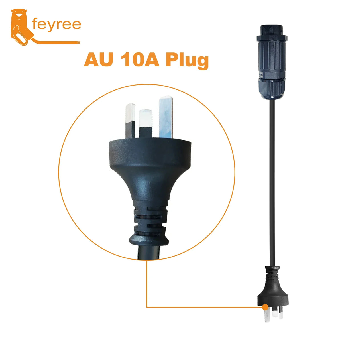 feyree 7kw Electric Vehicle Charging Adapter To EU AU Brazil Male Adapter EV Charger Connector Customized plug for Electric Car by 54 Energy - Renewable Energy Store