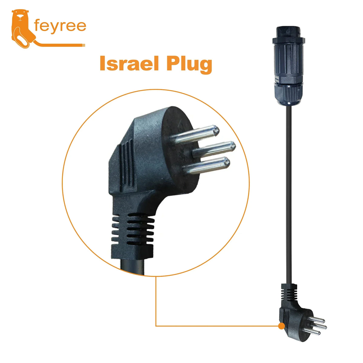 feyree 7kw Electric Vehicle Charging Adapter To EU AU Brazil Male Adapter EV Charger Connector Customized plug for Electric Car by 54 Energy - Renewable Energy Store