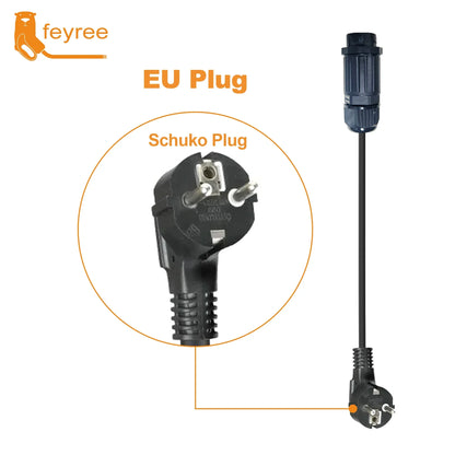 feyree 7kw Electric Vehicle Charging Adapter To EU AU Brazil Male Adapter EV Charger Connector Customized plug for Electric Car by 54 Energy - Renewable Energy Store