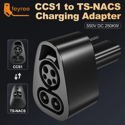 feyree CCS1 to TS-NACS Adapter for Tesla Model 3,Y, S and X - NACS Owners Only - Fast Charge NACS with CCS1 Chargers CCS1 Combo by 54 Energy - Renewable Energy Store