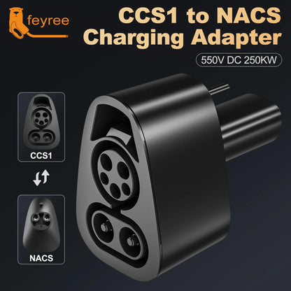 feyree CCS1 to TS-NACS Adapter for Tesla Model 3,Y, S and X - NACS Owners Only - Fast Charge NACS with CCS1 Chargers CCS1 Combo by 54 Energy - Renewable Energy Store
