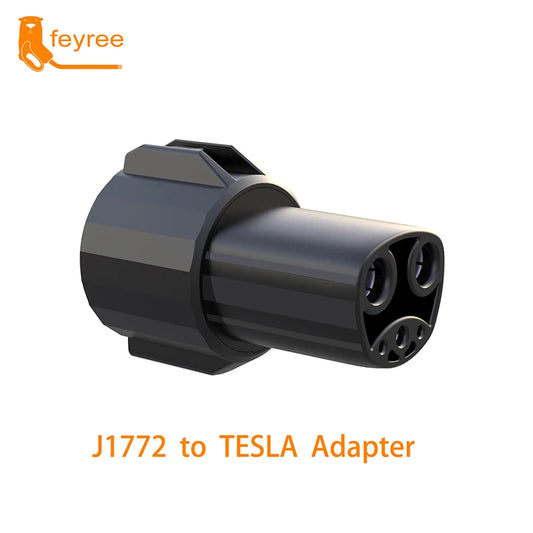feyree EV Charger Adapter J1772 to Tesla Socket 60A 250V from J1772 Type1 to Tesla Adapter for Electric Car Tesla Model 3/Y/S/X by 54 Energy - Renewable Energy Store