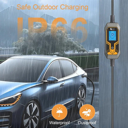 feyree Portable EV Charger Wallbox Tesla 7KW 32A 1Phase Level 2 with 5m Cable Current Adjustable for all Tesla Models 3/Y/S/X by 54 Energy - Renewable Energy Store