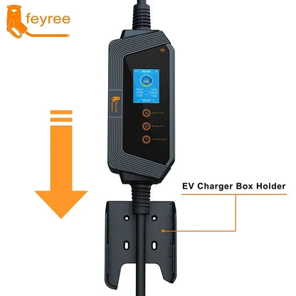 feyree Portable EV charger Type2 32A 7KW Fast Charging for Electric Vehicle APP Wi-Fi Control by Setting Current & Charging time by 54 Energy - Renewable Energy Store