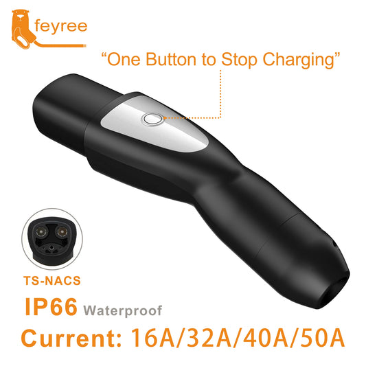 feyree TS-NACS Cord Tesla Plug for Electric Car Side EV Charger 16A 32A 40A 50A Current for Electric Car Charger Model 3 X Y S by 54 Energy - Renewable Energy Store