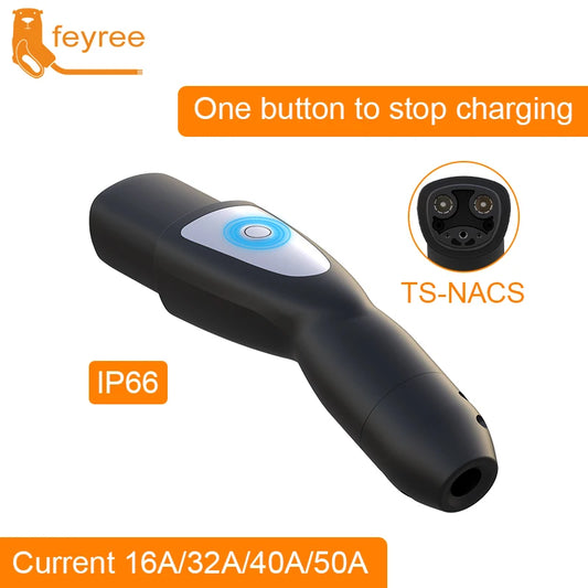 feyree TS-NACS Socket Electric Car Charger EV Charger for Tesla Plug 16A 32A 40A 50A Current Electric Car Side for Model 3 X Y S by 54 Energy - Renewable Energy Store