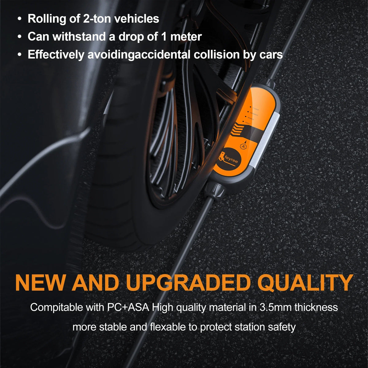 feyree Type2 3.5KW 16A 1Phase Portable EV Charger EVSE Charging Cable 5m Schuko Plug Current Adjustable for Electric Car Charger by 54 Energy - Renewable Energy Store