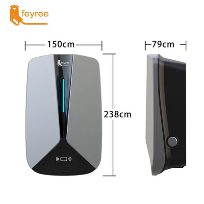 feyree Type2 32A 7.6KW 1Phase EV Charger EVSE Wallbox RFID Cards Version 5m Cable Charging Station for Electric Vehicle Car by 54 Energy - Renewable Energy Store
