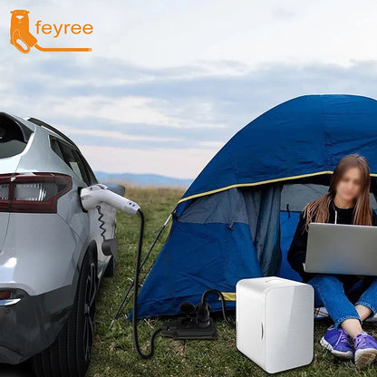 feyree V2L Cable Discharge Plug EV Charger GBT Socket 16A Charging Cable 5m with EU Adapter Outdoor Power Station Electric Car by 54 Energy - Renewable Energy Store