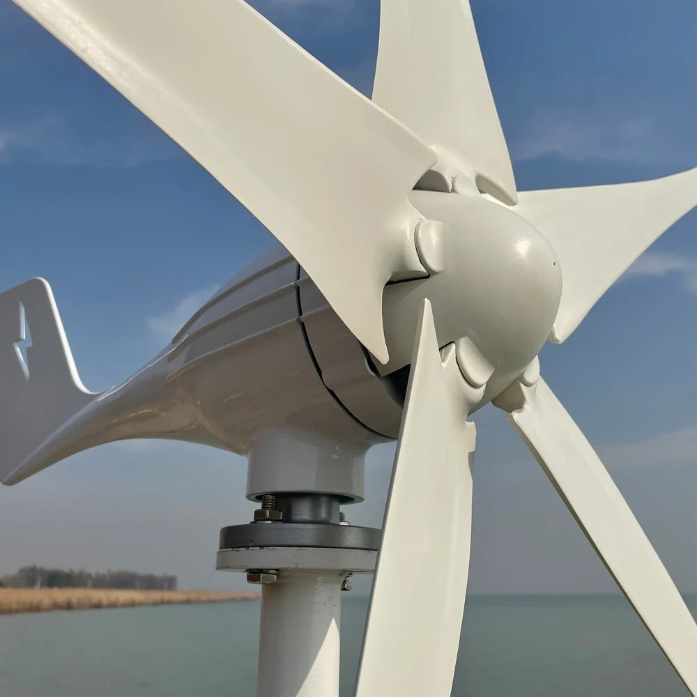 Small Wind Turbine Generator 600W 5 Blades 12v 24v 48v Windmill With MPPT/PWM Controlle High Efficient Domestic