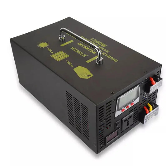 1500W Pure Sine Wave Hybrid Inverter 24V to 220V DC to DC/AC Transformer Power Inverter 12V/48V to 120V/230V/240V 30A Controller - 54 Energy - Renewable Energy Store