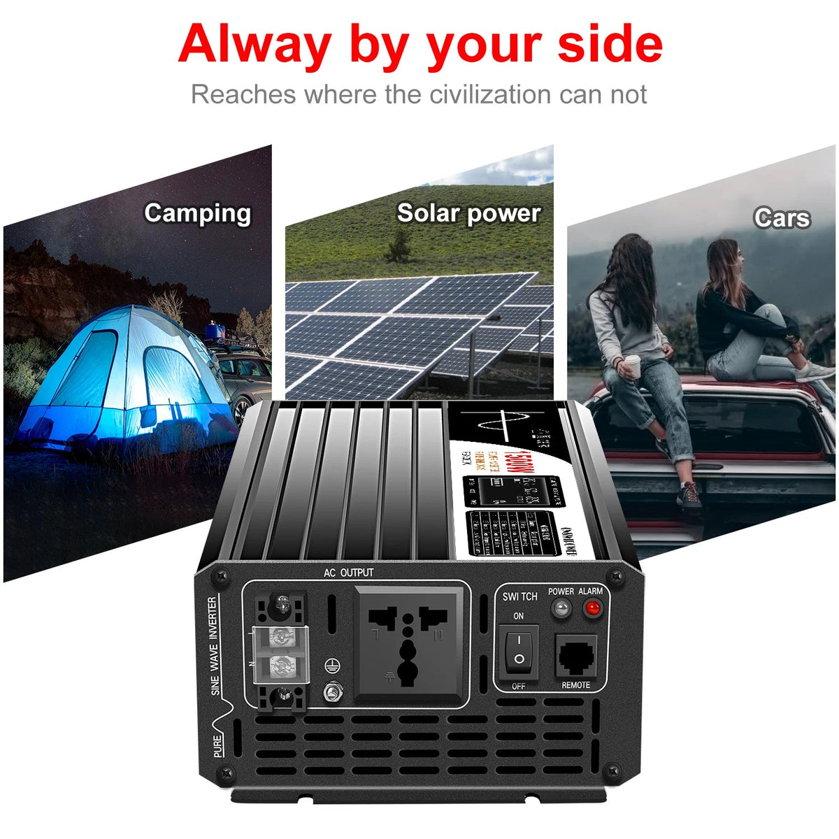 1500W pure sine wave inverter 12V/24V/48V LCD screen - 54 Energy - Renewable Energy Store