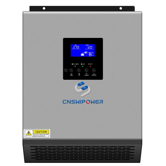 3000VA/2400W Hybrid Inverter Pure Sine wave with AC Charger Solar Charger Controller PWM PV input DC 24V to AC 120V - 54 Energy - Renewable Energy Store