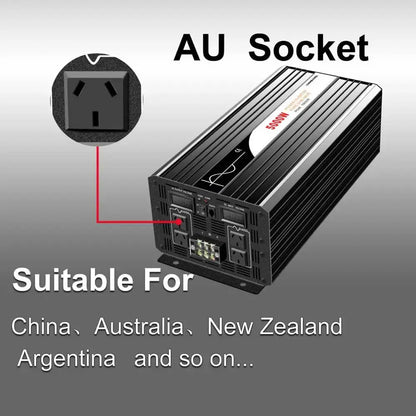 5000W (remote control) pure sine wave solar power inverter DC 12V 24V 48V to AC 110V  220V digital display - 54 Energy - Renewable Energy Store