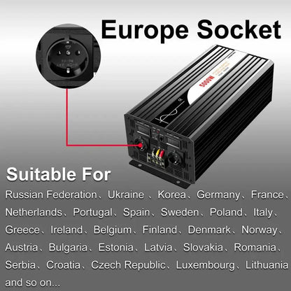 5000W (remote control) pure sine wave solar power inverter DC 12V 24V 48V to AC 110V  220V digital display - 54 Energy - Renewable Energy Store