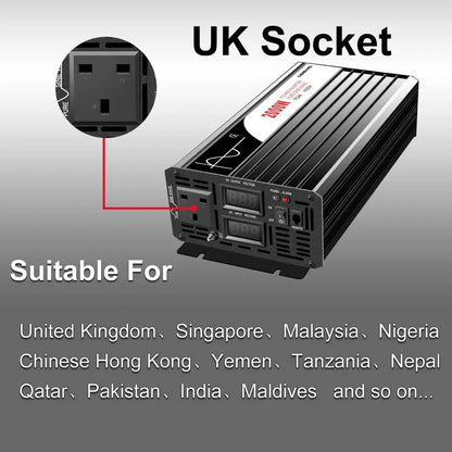 6000W pure sine wave inverter 12v 110v with remote control solar power inverter DC 24v 48v to AC 220v digital display - 54 Energy - Renewable Energy Store
