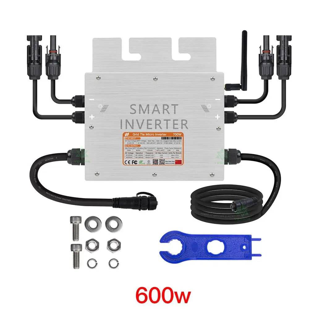 Micro Solar Inverter On Grid Tie 600/700 W Pure Sine Wave MPPT 30/36V  IP65 for 110/220V AC - 54 Energy - Renewable Energy Store