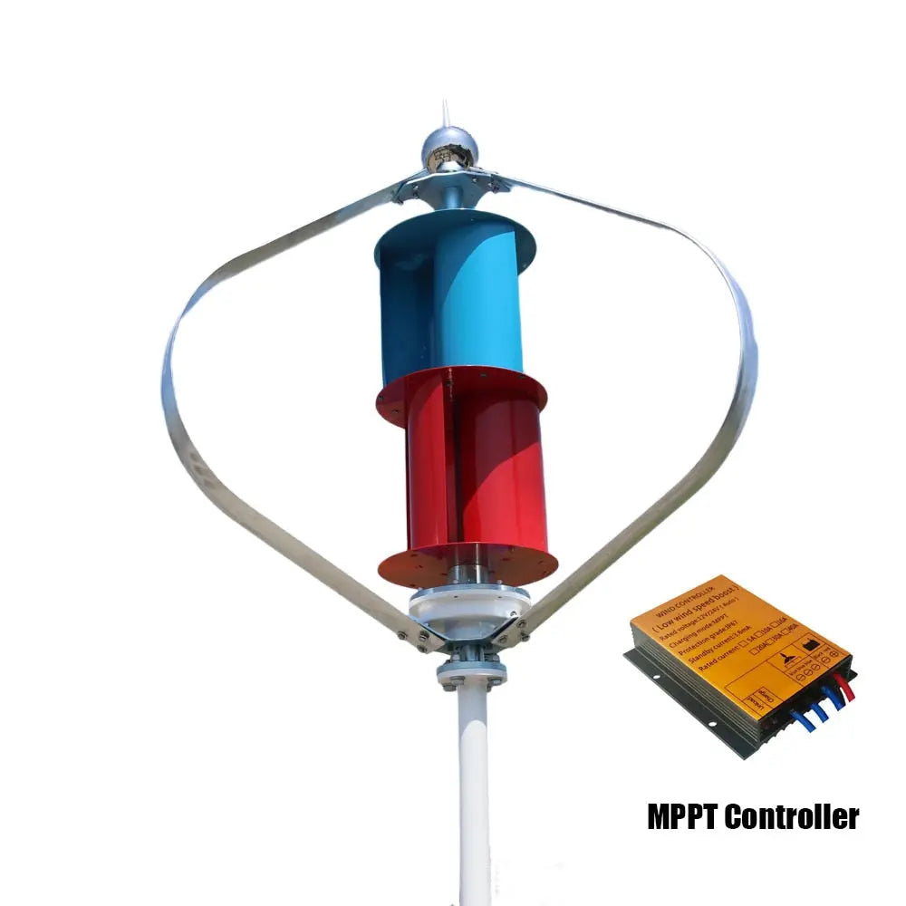 800W 1000W Vertical Axis Wind Turbine Generator 12V 24V Windmill 220v AC Output Household Kit With Controller - 54 Energy - Renewable Energy Store