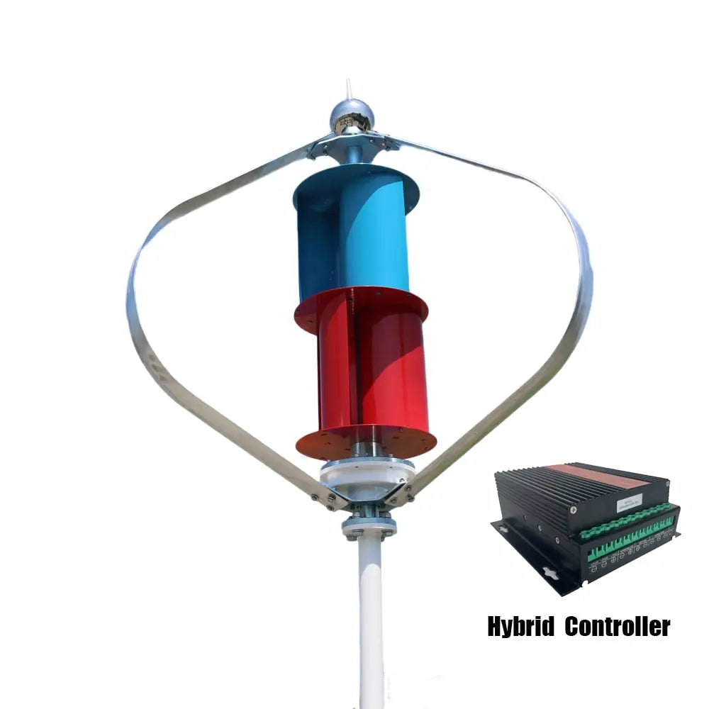 800W 1000W Vertical Axis Wind Turbine Generator 12V 24V Windmill 220v AC Output Household Kit With Controller - 54 Energy - Renewable Energy Store