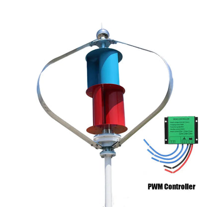 800W 1000W Vertical Axis Wind Turbine Generator 12V 24V Windmill 220v AC Output Household Kit With Controller - 54 Energy - Renewable Energy Store